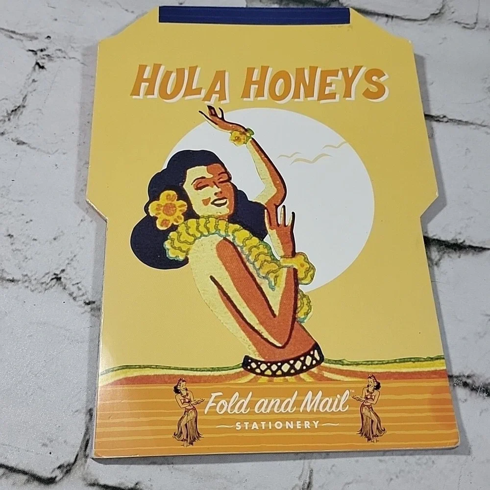 Vintage Fold & Mail Stationary Hula Honeys Polynesian Girls By Jim Heimann 2004